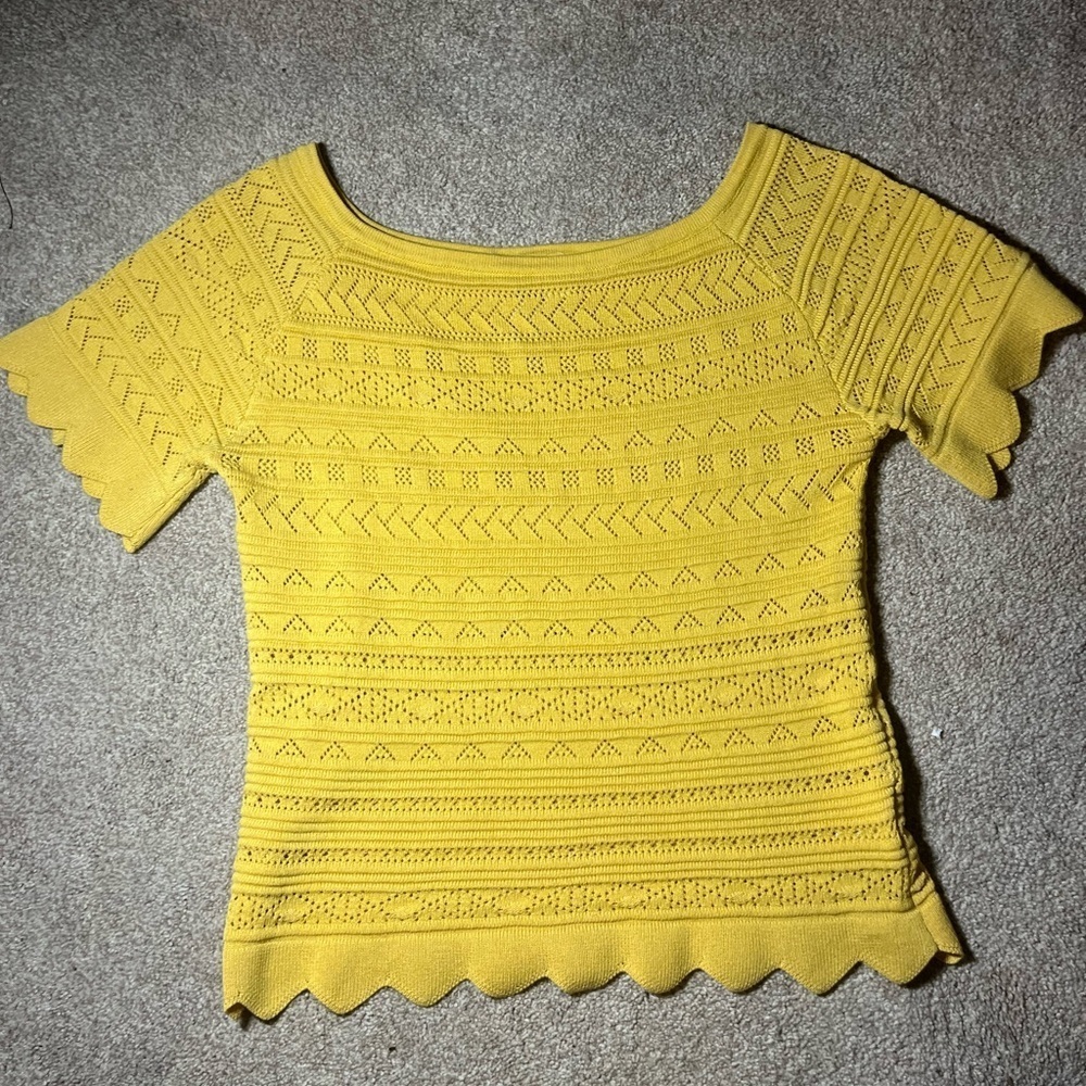 Francesca Yellow Pattern Top Size Small